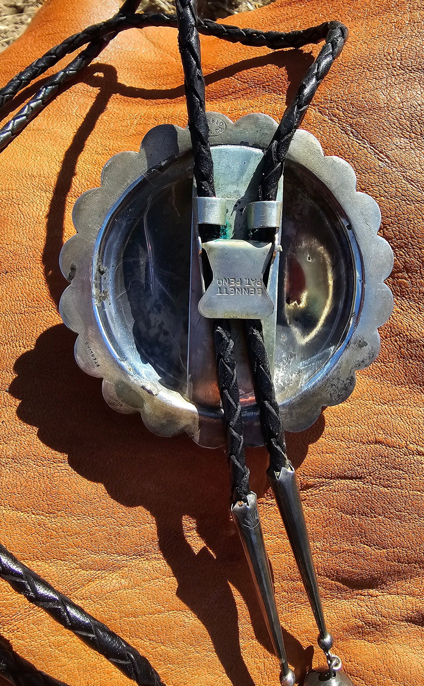 Bucking Bronc Rider Bolo Tie Vintage Diablo Manufacting Company Sterling Silver