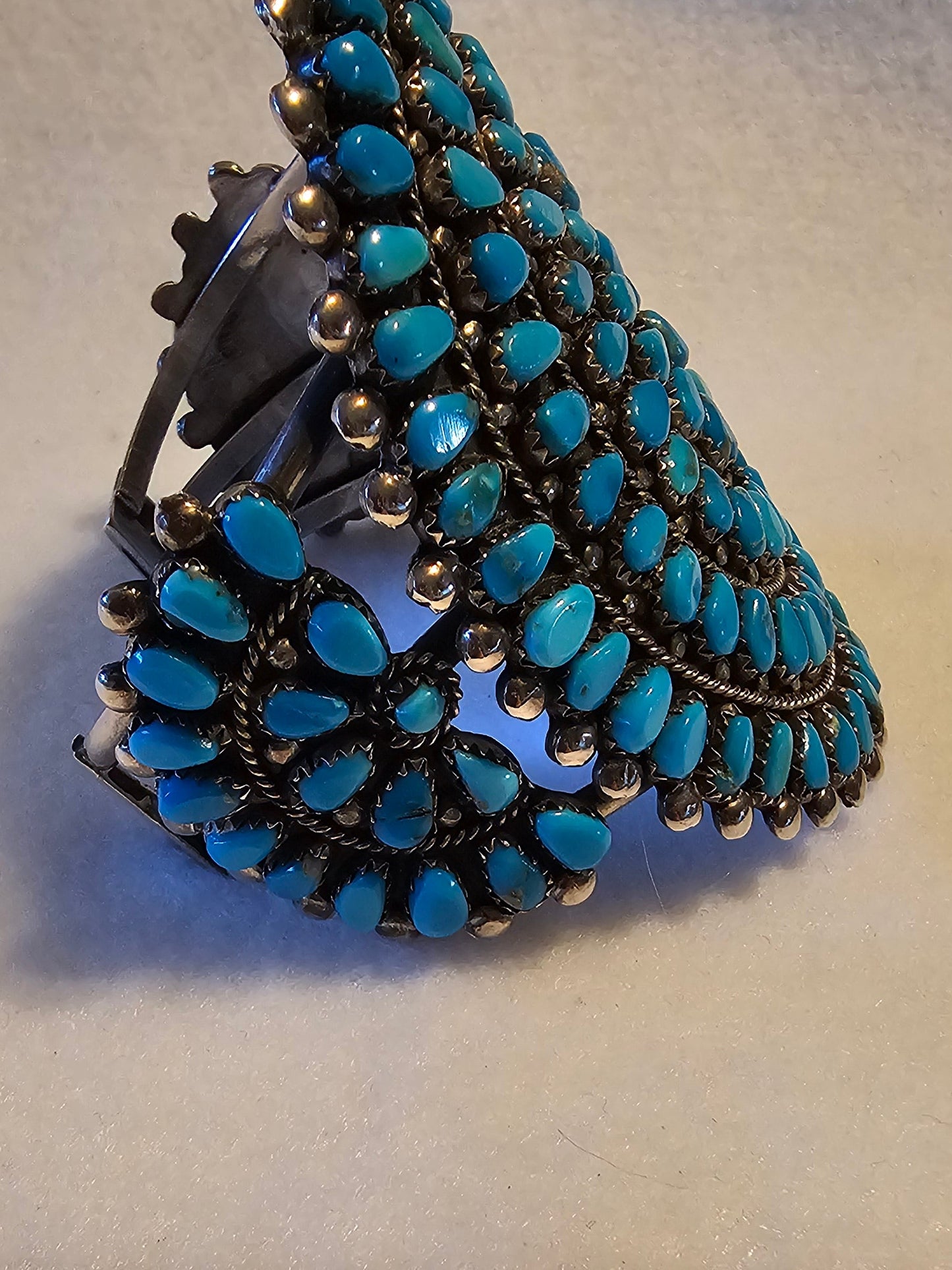 Vintage Zuni Cluster Cuff Petit Point