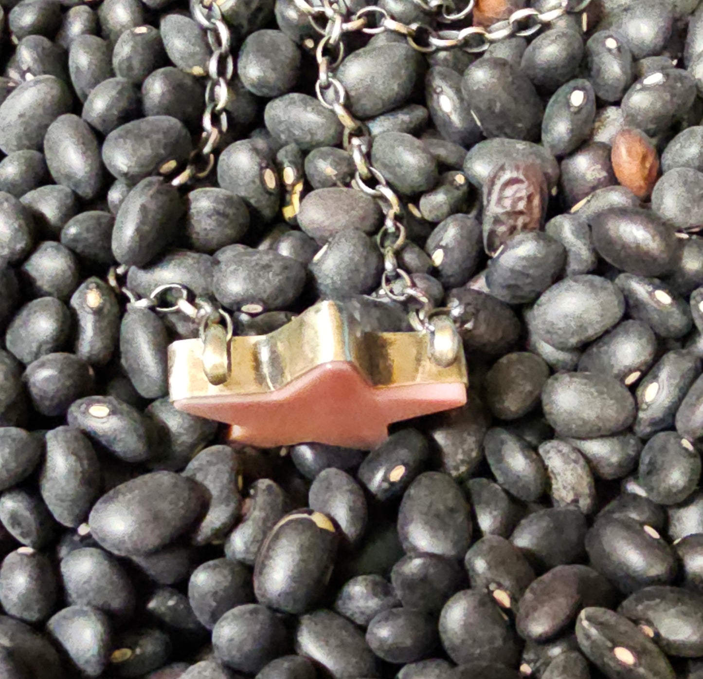 Native American Signed Pink Conch Star Necklace Donovan Skeets Sterling Silver Navajo