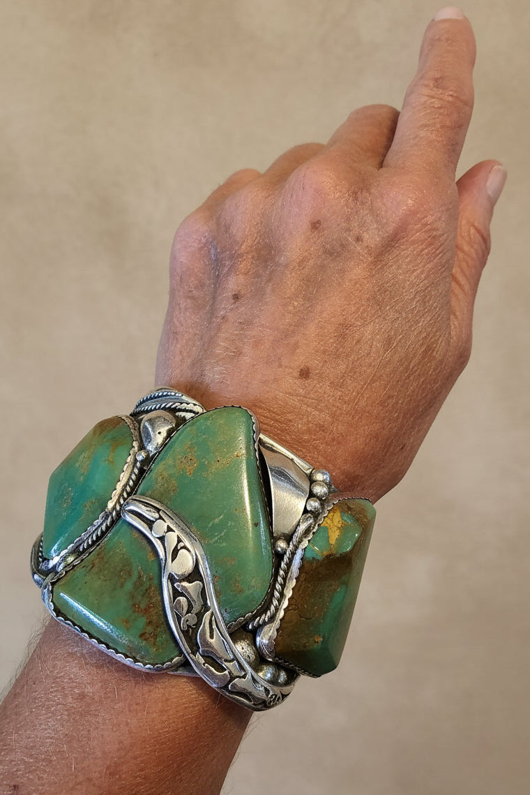 Ray Fierro Royston Massive Sterling Silver Cuff 165 Grams RARE