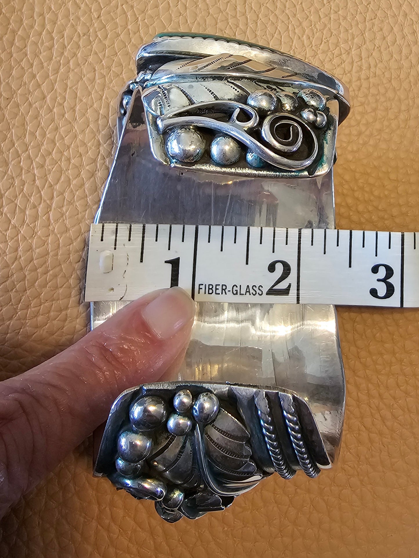 Ray Fierro Royston Massive Sterling Silver Cuff 165 Grams RARE