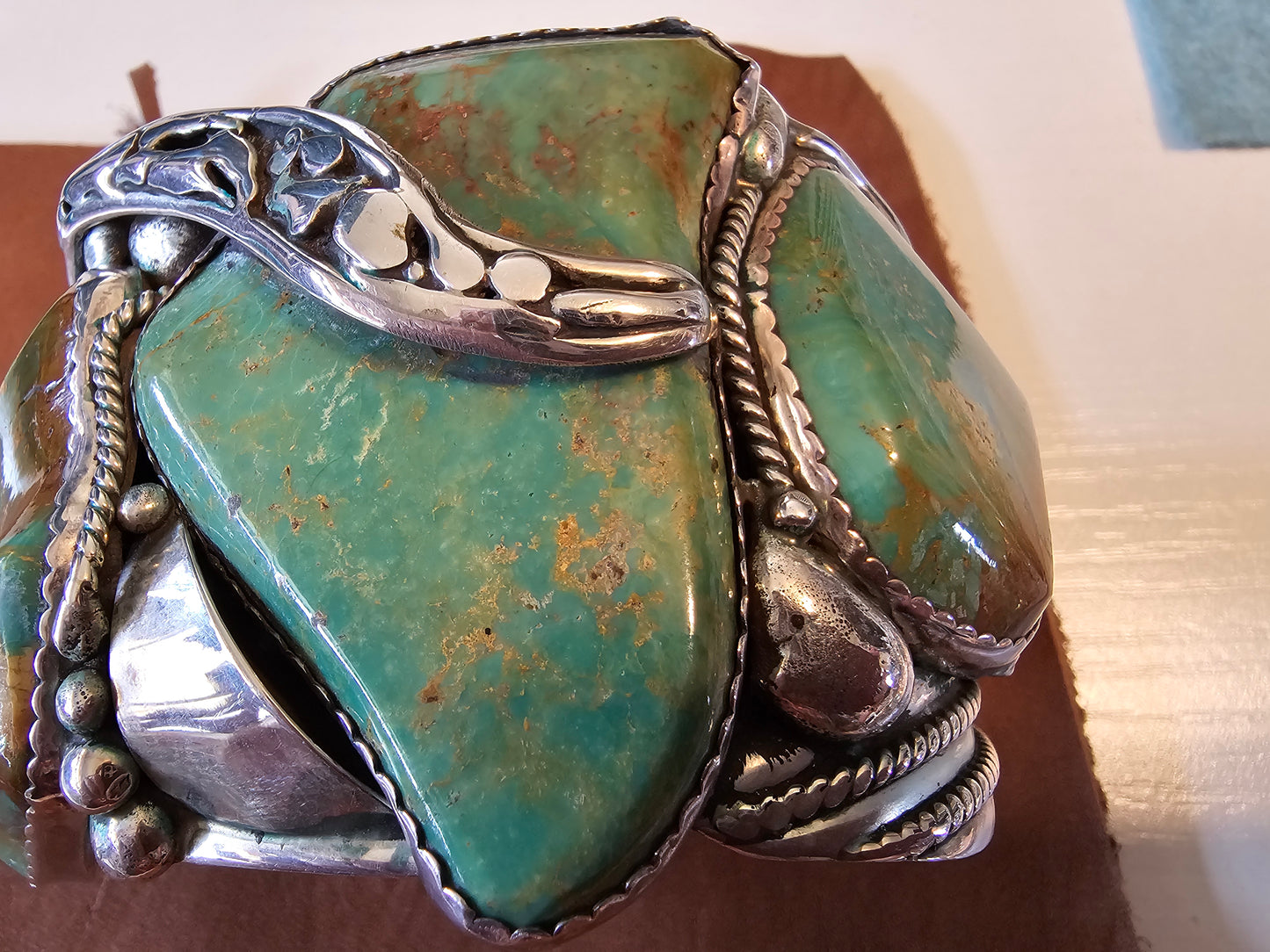 Ray Fierro Royston Massive Sterling Silver Cuff 165 Grams RARE