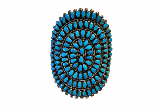 Vintage Zuni Cluster Cuff Petit Point