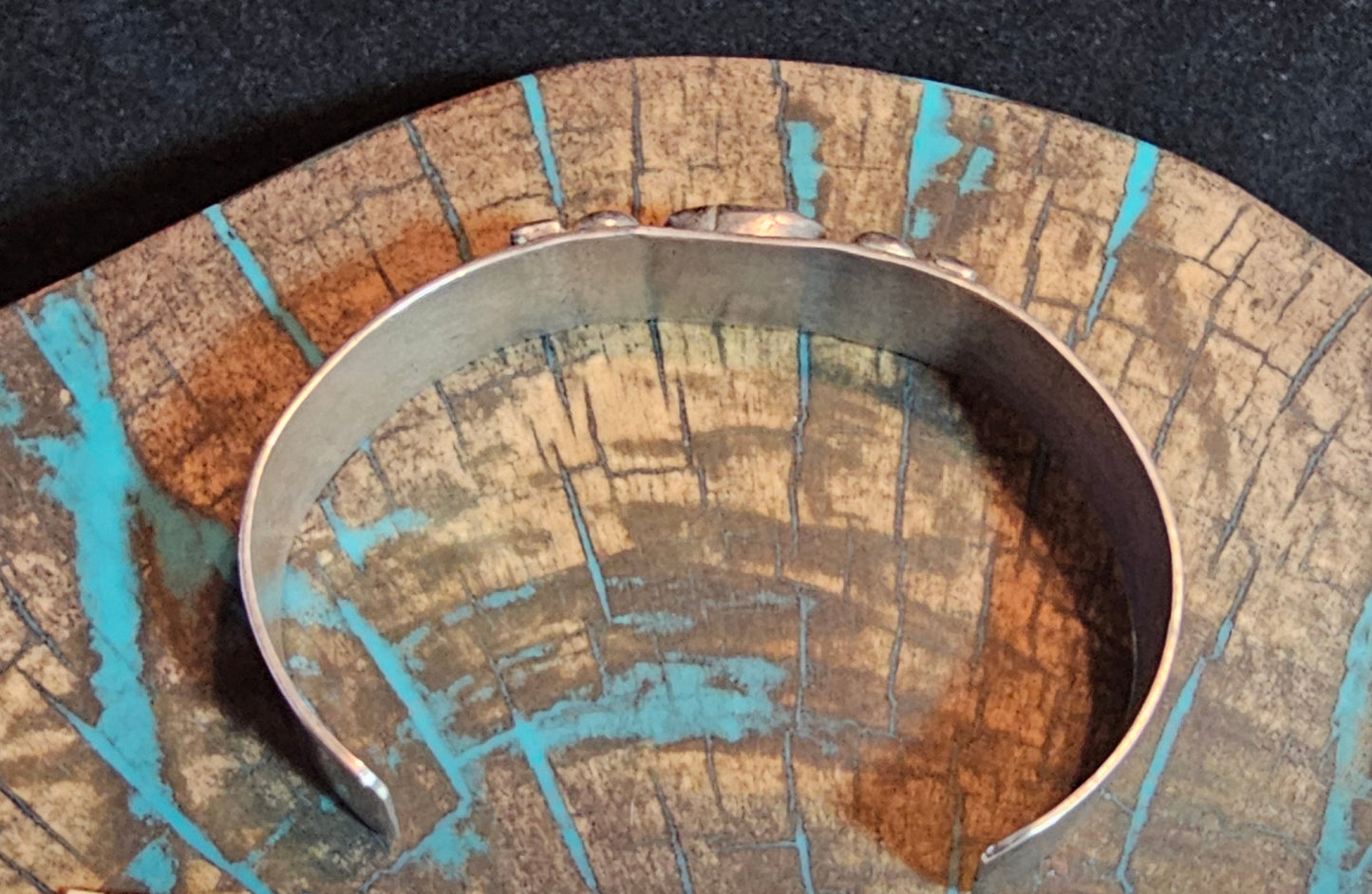 Vintage Red Coral and Sterling Silver Cuff Navajo
