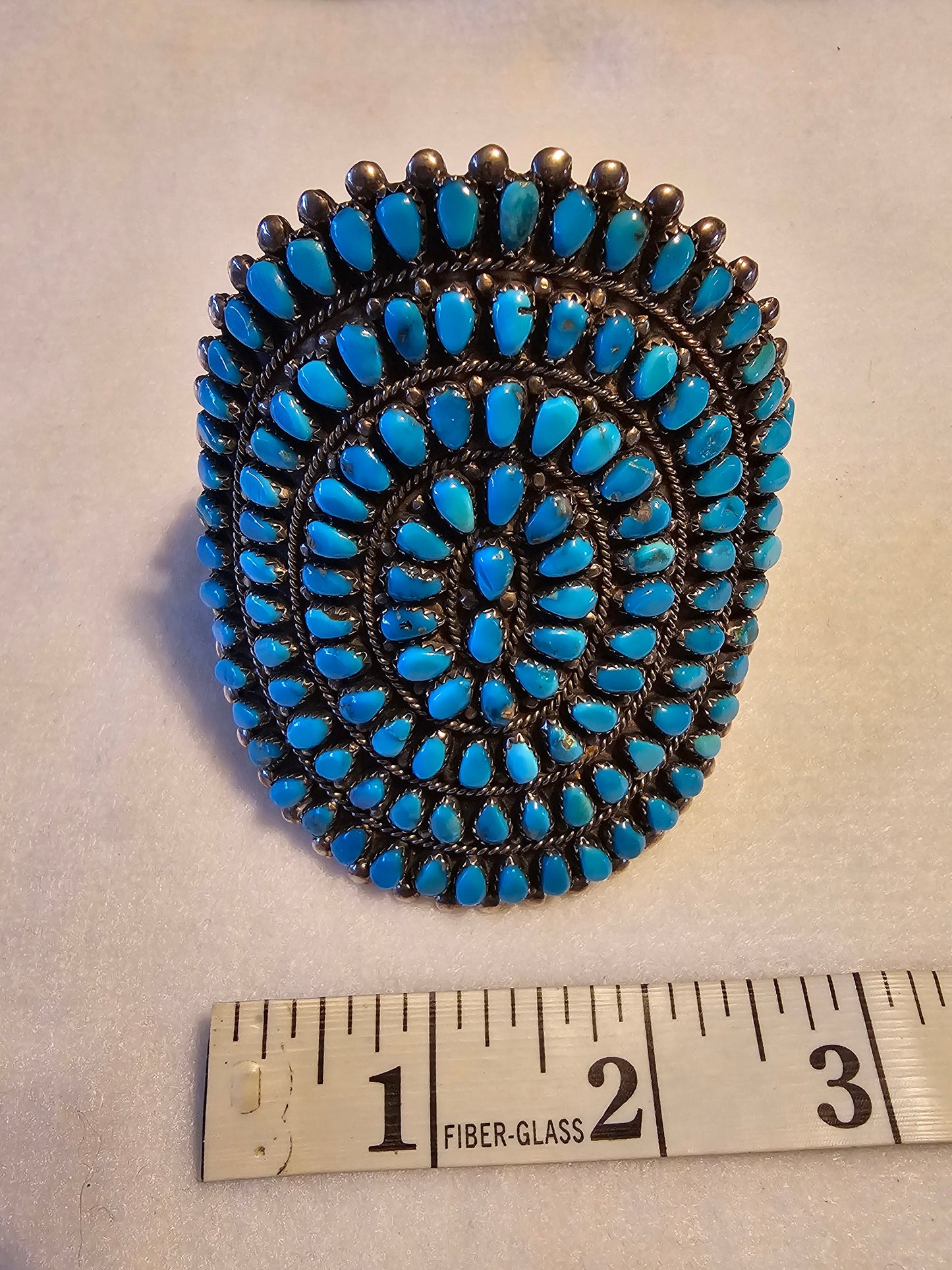 Vintage Zuni Cluster Cuff Petit Point