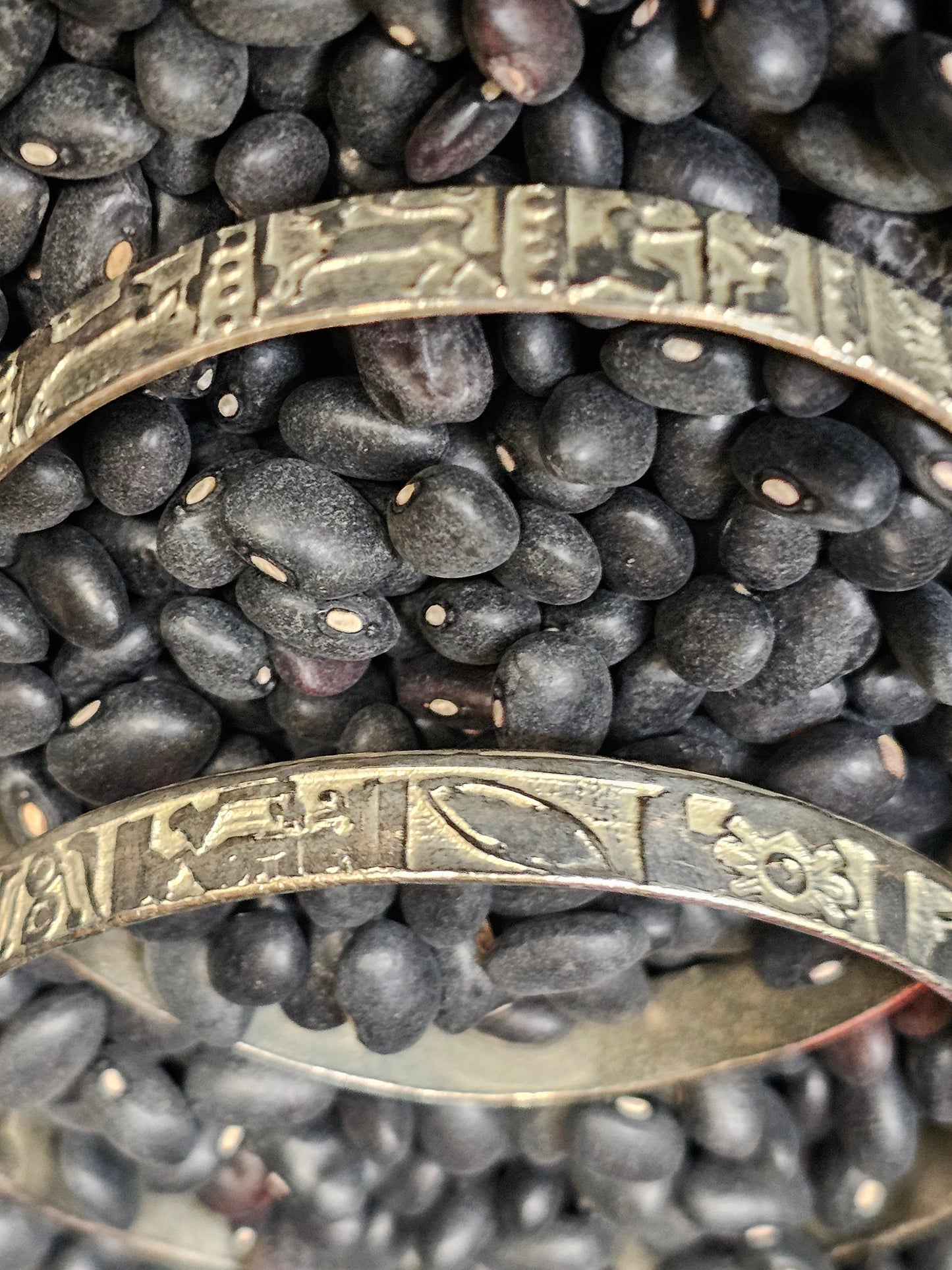 Story Teller Bracelets Set of Two Sterling SIlver Taxco 925 Southwestern Mexico Vintage