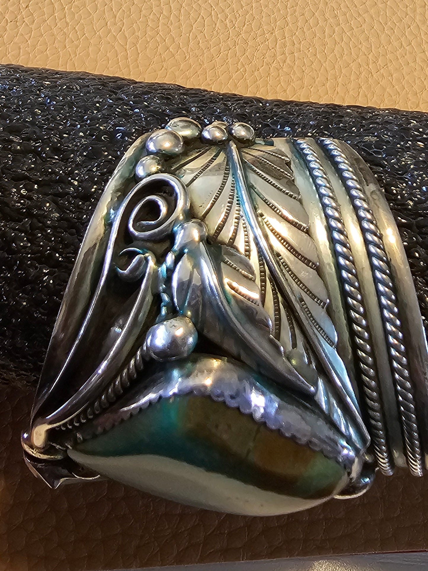 Ray Fierro Royston Massive Sterling Silver Cuff 165 Grams RARE