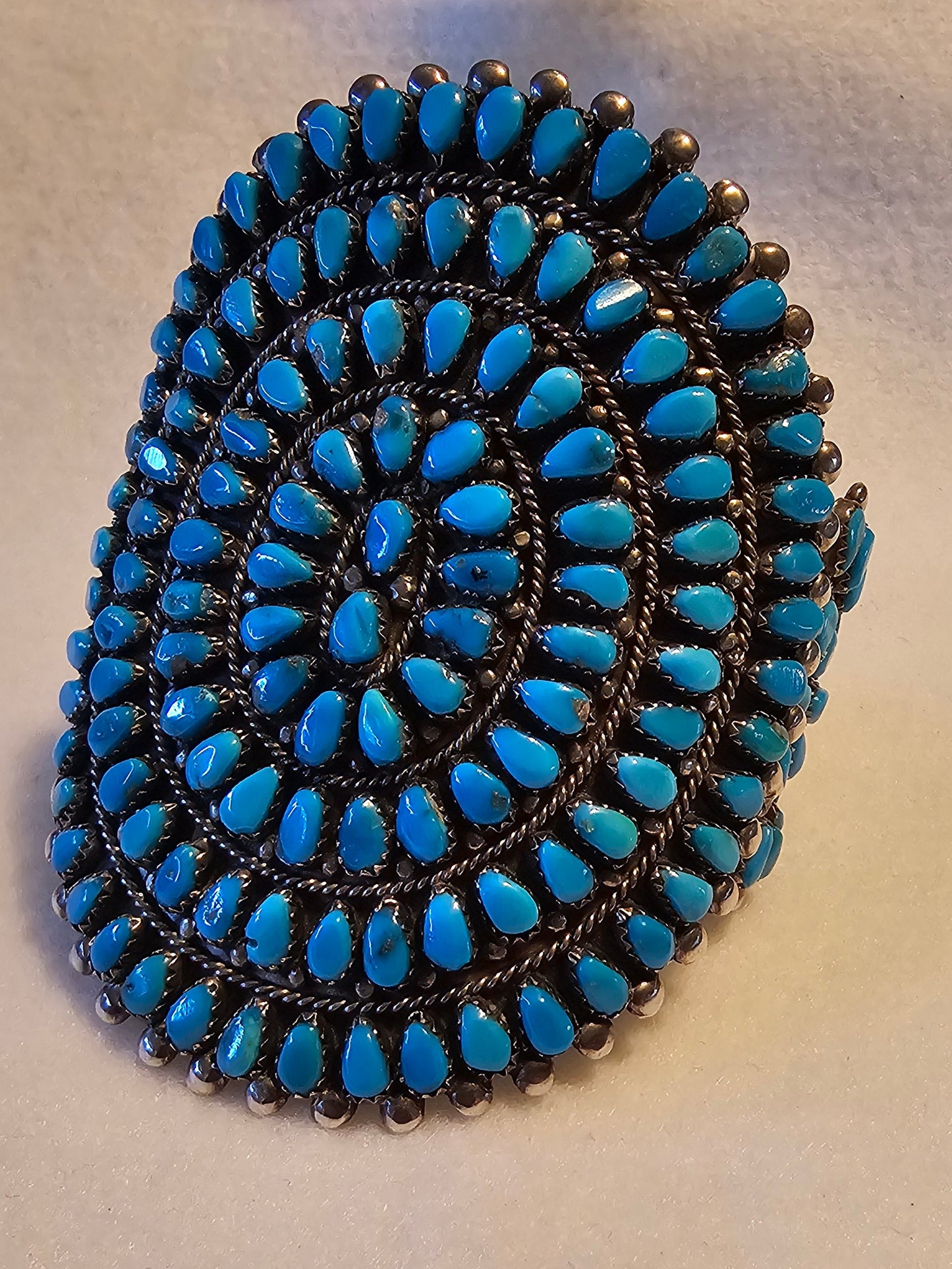 Vintage Zuni Cluster Cuff Petit Point