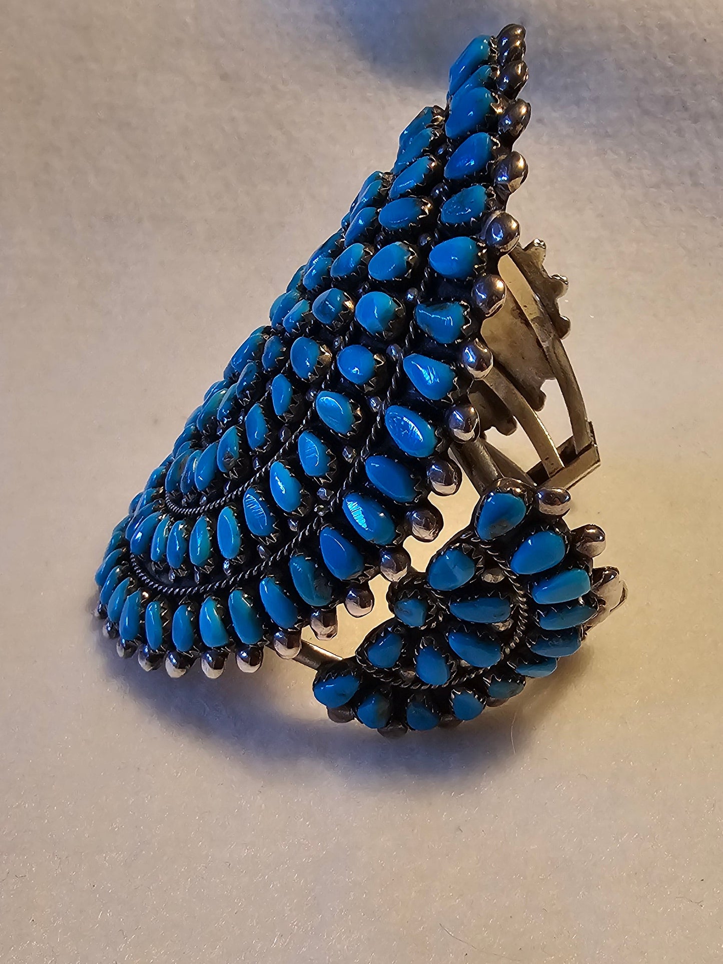 Vintage Zuni Cluster Cuff Petit Point