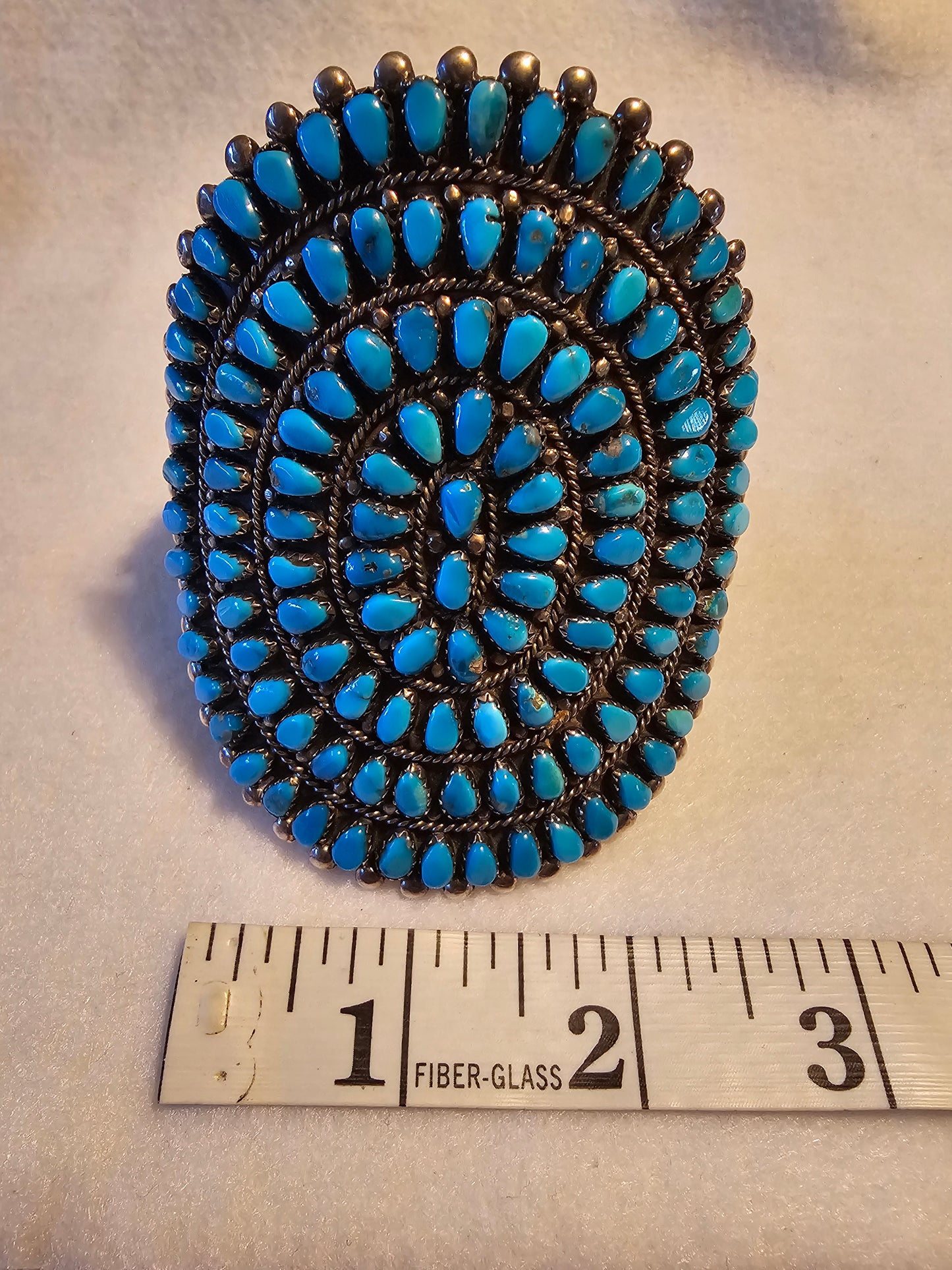 Vintage Zuni Cluster Cuff Petit Point