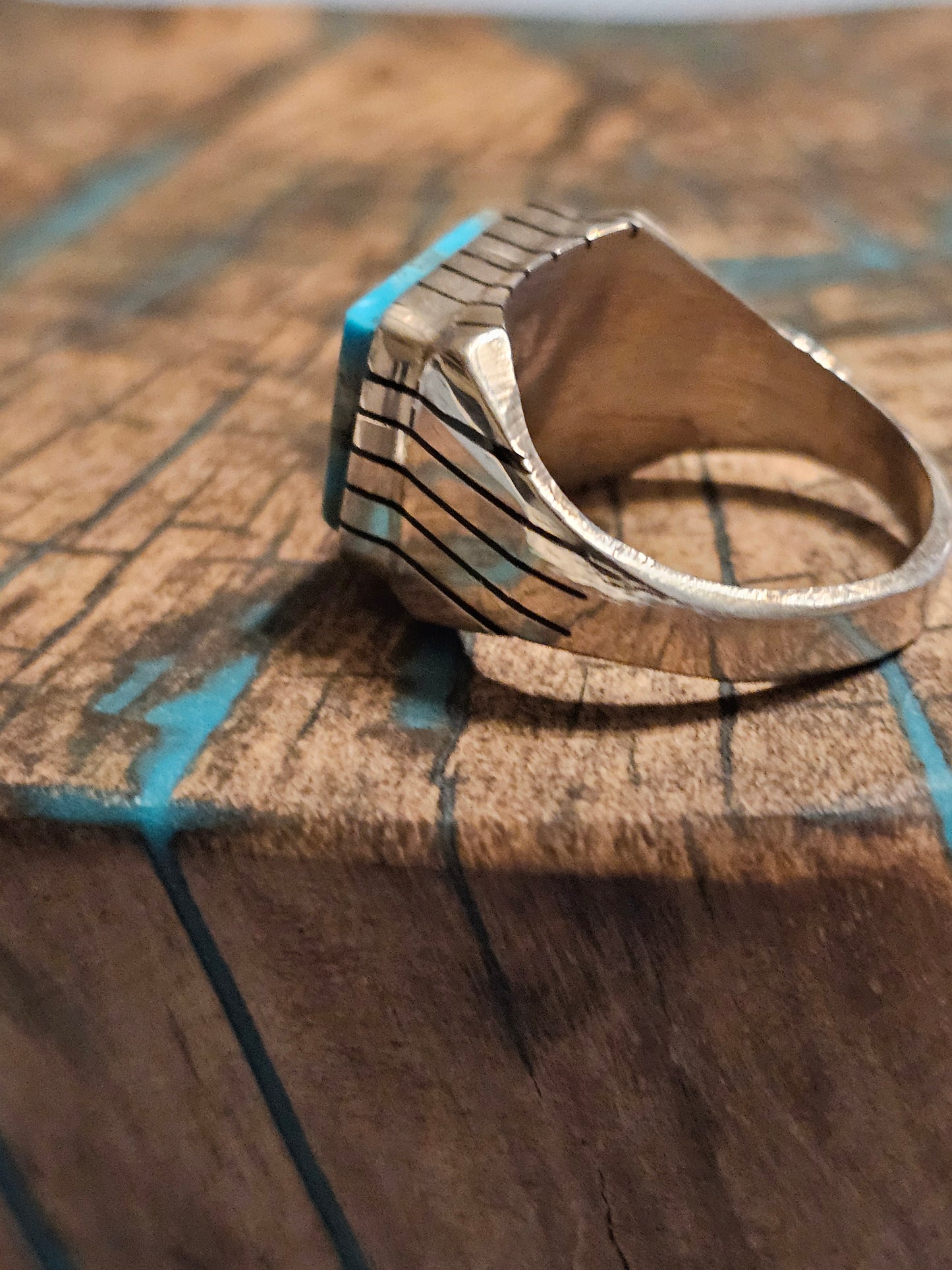 Trevor Jack Sterling Silver Ring Size 9.5 Navajo Kingman Turquoise Rare