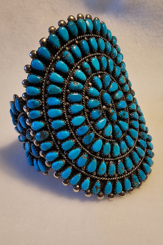 Vintage Zuni Cluster Cuff Petit Point