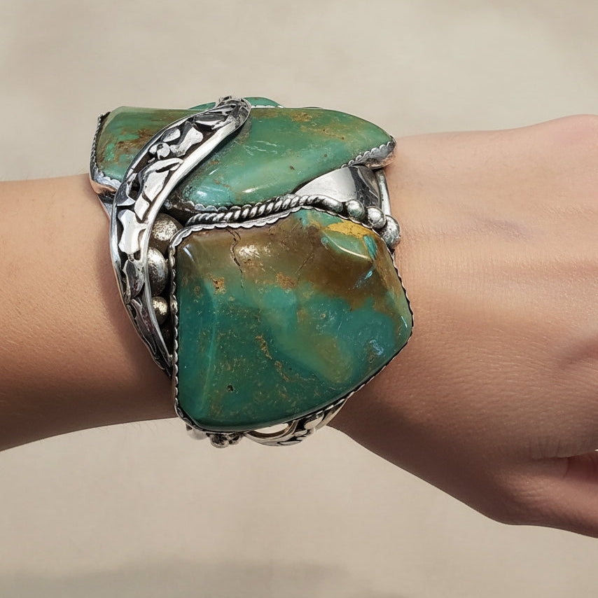 Ray Fierro Royston Massive Sterling Silver Cuff 165 Grams RARE